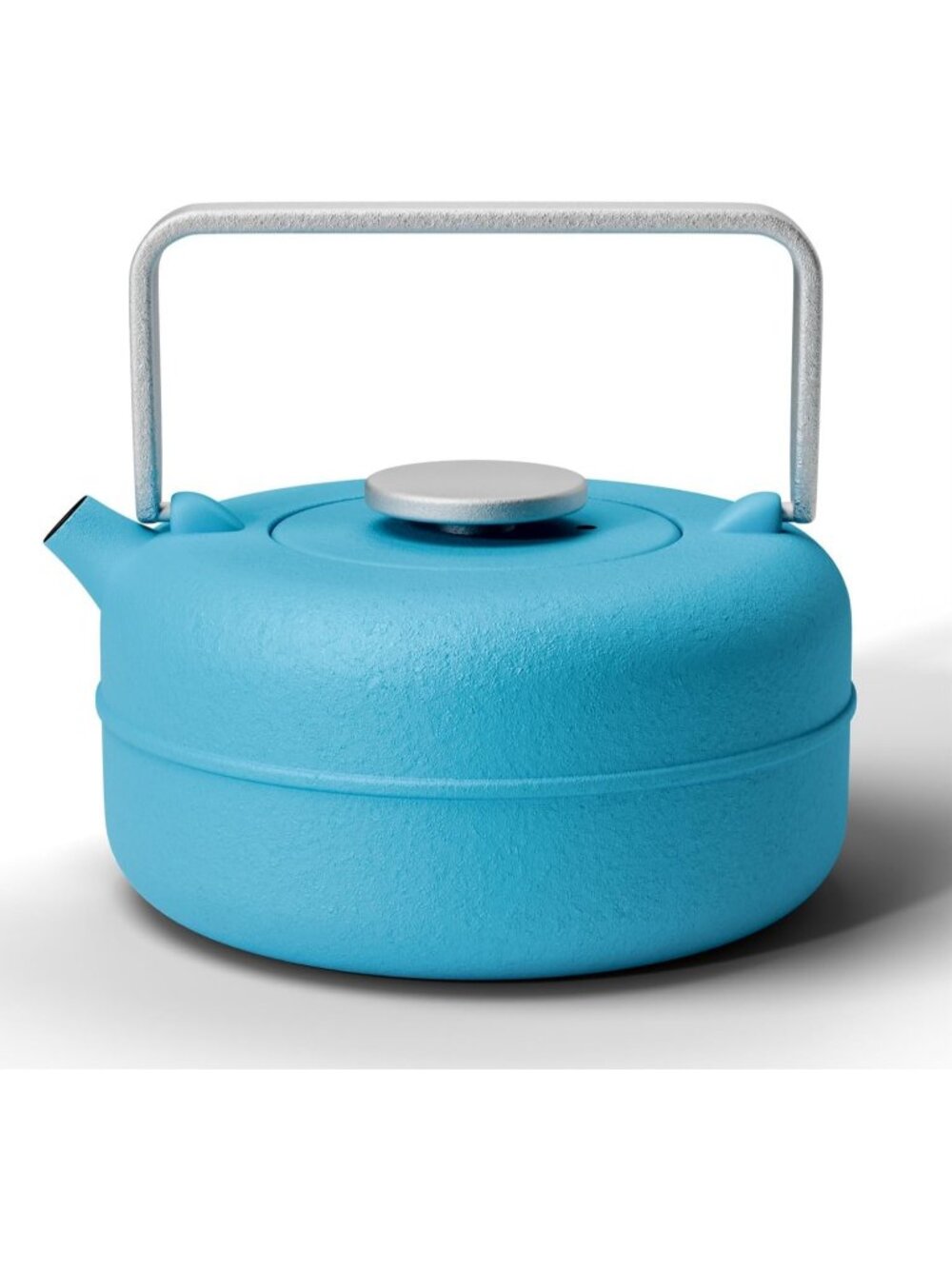 Blue Cast Iron Kitchen Tea pot With Infuser 27oz Enameled Stovetop Kettles